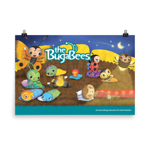 The BugaBees Camping Poster - Large