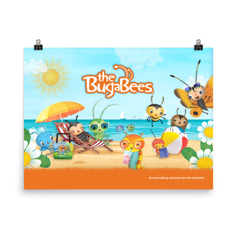 The BugaBees Beach Poster - Small