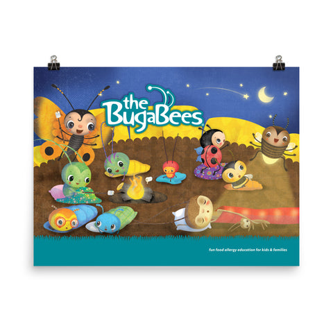 The BugaBees Camping Poster - Small
