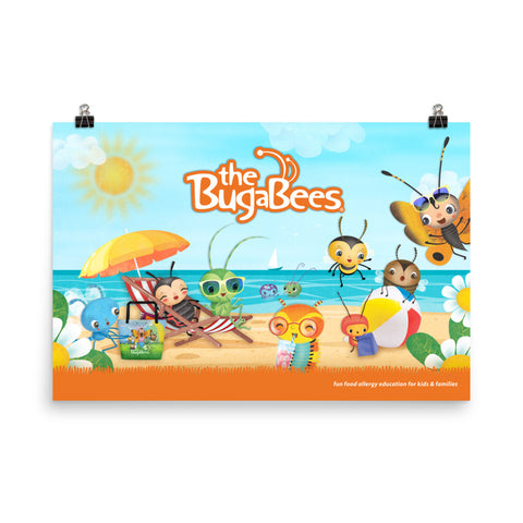 The BugaBees Beach Poster - Large